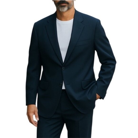 NWT Peter Millar 100% Wool Navy Suit Jacket Blazer Size 52 Reg - Picture 13 of 13